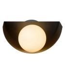 Kinkiety w stylu skandynawskim - Lucide BENNI Ścienna G9 1x28W Czarny/Opal 45201/01/30 - produkt 4