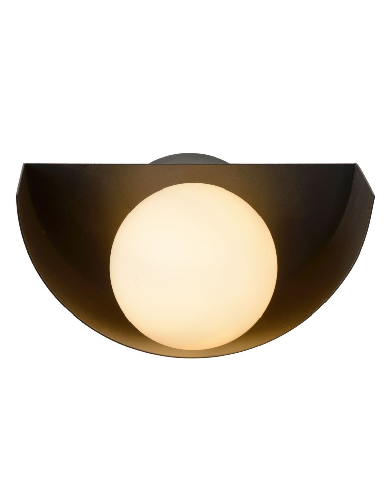 Lucide BENNI Ścienna G9 1x28W Czarny/Opal 45201/01/30