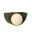 Kinkiety w stylu skandynawskim - Lucide BENNI Ścienna G9 1x28W Zielony/Opal 45201/01/33 - produkt 1