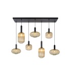 Lampy wiszące - Lucide MALOTO Wisząca E27 7x40W Bursztynowy/Złoty Matowy/Mosiądz 45386/07/62 - produkt 1