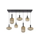 Lampy wiszące - Lucide MALOTO Wisząca E27 7x40W Bursztynowy/Złoty Matowy/Mosiądz 45386/07/62 - produkt 2