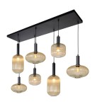 Lampy wiszące - Lucide MALOTO Wisząca E27 7x40W Bursztynowy/Złoty Matowy/Mosiądz 45386/07/62 - produkt 7