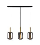 Lampy wiszące potrójne - Lucide JOANET Wisząca E27 3x40W Szary/Złoty Matowy/Mosiądz 45494/03/65 - produkt 1