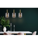 Lampy wiszące potrójne - Lucide JOANET Wisząca E27 3x40W Szary/Złoty Matowy/Mosiądz 45494/03/65 - produkt 3