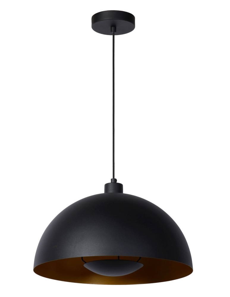 Lucide SIEMON Wisząca E27 1x40W Czarny/Złoty Matowy/Mosiądz 45496/01/30