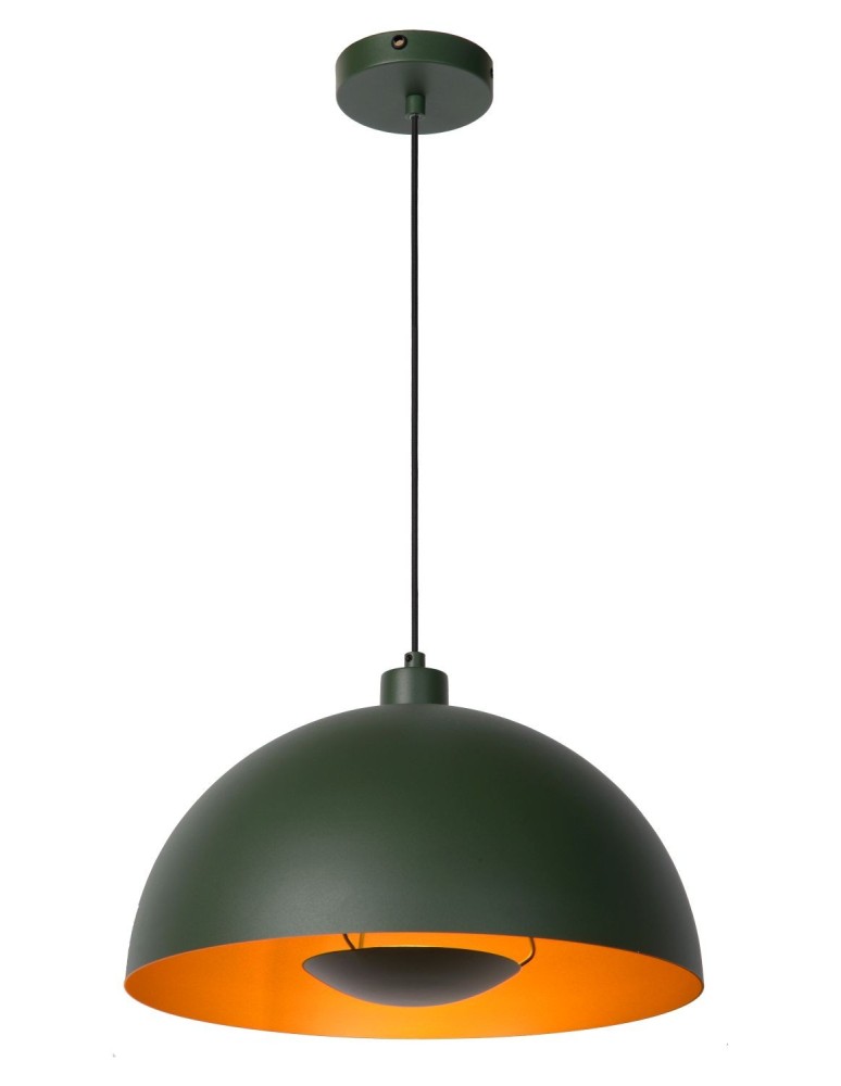 Lucide SIEMON Wisząca E27 1x40W Zielony/Złoty Matowy/Mosiądz 45496/01/33