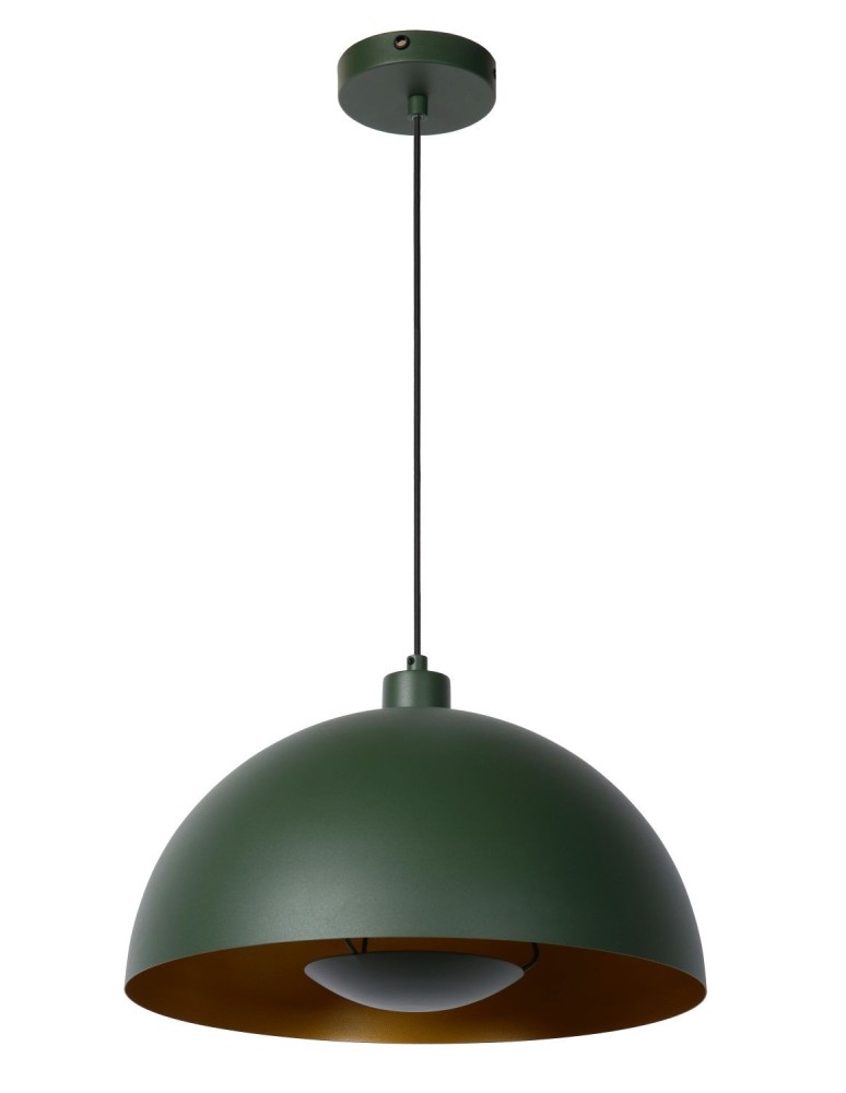 Lucide SIEMON Wisząca E27 1x40W Zielony/Złoty Matowy/Mosiądz 45496/01/33