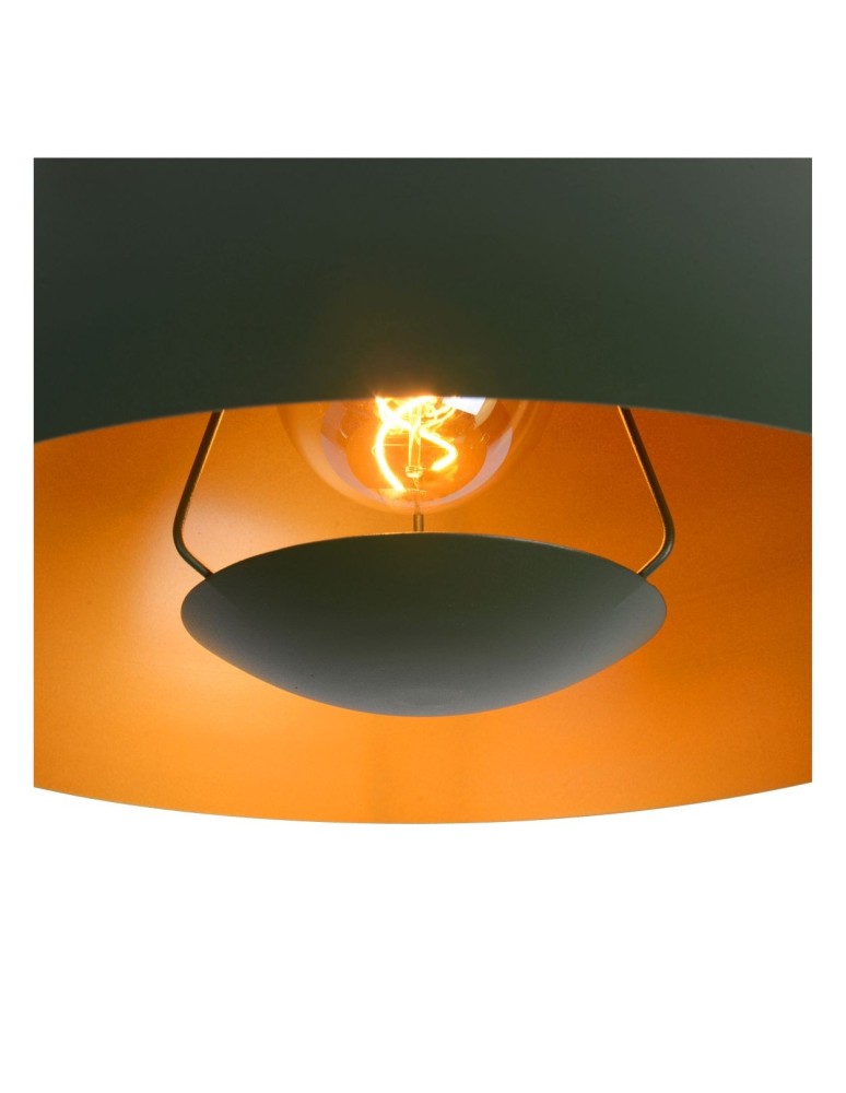 Lucide SIEMON Wisząca E27 1x40W Zielony/Złoty Matowy/Mosiądz 45496/01/33