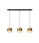Lampy wiszące potrójne - Lucide FIRMIN Wisząca E27 3x40W Złoty Matowy/Mosiądz/Opal 45497/03/02 - product 1
