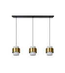 Lampy wiszące potrójne - Lucide FIRMIN Wisząca E27 3x40W Złoty Matowy/Mosiądz/Opal 45497/03/02 - product 2