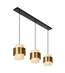 Lampy wiszące potrójne - Lucide FIRMIN Wisząca E27 3x40W Złoty Matowy/Mosiądz/Opal 45497/03/02 - product 6