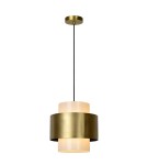 Lampy wiszące - Lucide FIRMIN Wisząca E27 1x40W Złoty Matowy/Mosiądz/Opal 45497/30/02 - product 1