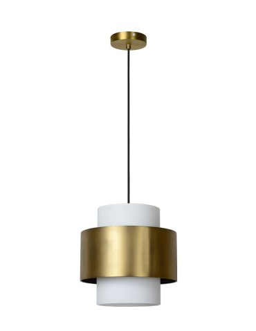 Lucide FIRMIN Wisząca E27 1x40W Złoty Matowy/Mosiądz/Opal 45497/30/02 - produkt 2