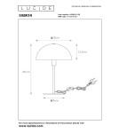 Lampki nocne - Lucide SIEMON Biurkowa E14 1x25W Czarny 45596/01/30 - produkt 5