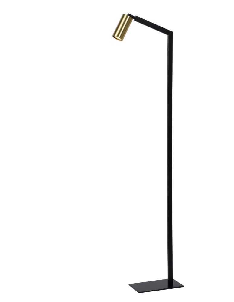 Lampy podłogowe do czytania - Lucide SYBIL Podłogowa GU10 1x35W Czarny/Złoty Matowy/Mosiądz 45799/01/30 - produkt kolory-swiatla.pl 1