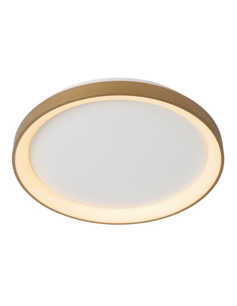 Lampy sufitowe nowoczesne - Lucide VIDAL Sufitowa LED 1x38W 2700K Złoty Matowy/Mosiądz/Opal 46103/38/02 - produkt kolory-swiatla.pl 1