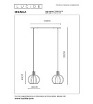 Lampy wiszące podwójne - Lucide MIKAELA Wisząca E27 2x60W Czarny 73400/02/30 - produkt 7