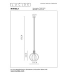 Lampy wiszące - Lucide MIKAELA Wisząca E27 1x60W Czarny 73400/32/30 - produkt 8