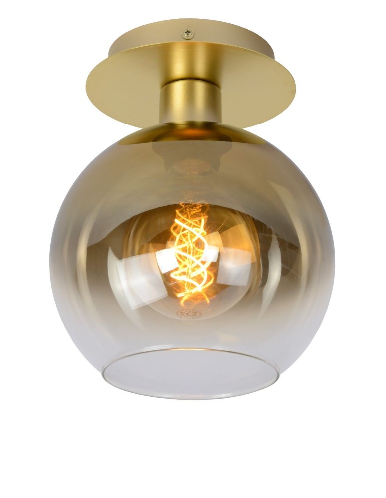 Lampy sufitowe w stylu skandynawskim - Lucide MARIUS Sufitowa E27 1x60W Złoty Matowy/Mosiądz 74114/01/02 - produkt kolory-swiatla.pl 1