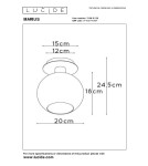 Lampy sufitowe w stylu skandynawskim - Lucide MARIUS Sufitowa E27 1x60W Czarny/Szary 74114/01/30 - produkt 4