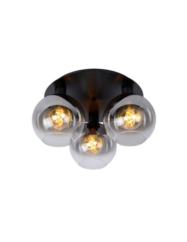 Lucide MARIUS Sufitowa E27 3x60W Czarny/Szary 74114/03/30