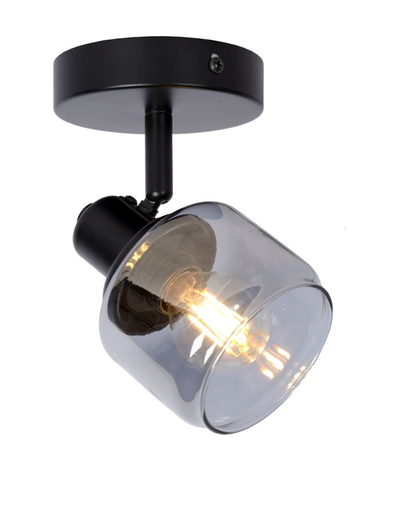Kinkiety regulowane - Lucide BJORN Ścienna Reflektorowa E14 1x40W Czarny/Szary 77979/01/30 - produkt kolory-swiatla.pl 1