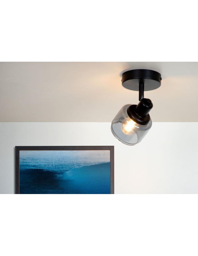 Lucide BJORN Ścienna Reflektorowa E14 1x40W Czarny/Szary 77979/01/30
