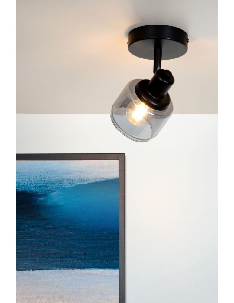 Lucide BJORN Ścienna Reflektorowa E14 1x40W Czarny/Szary 77979/01/30
