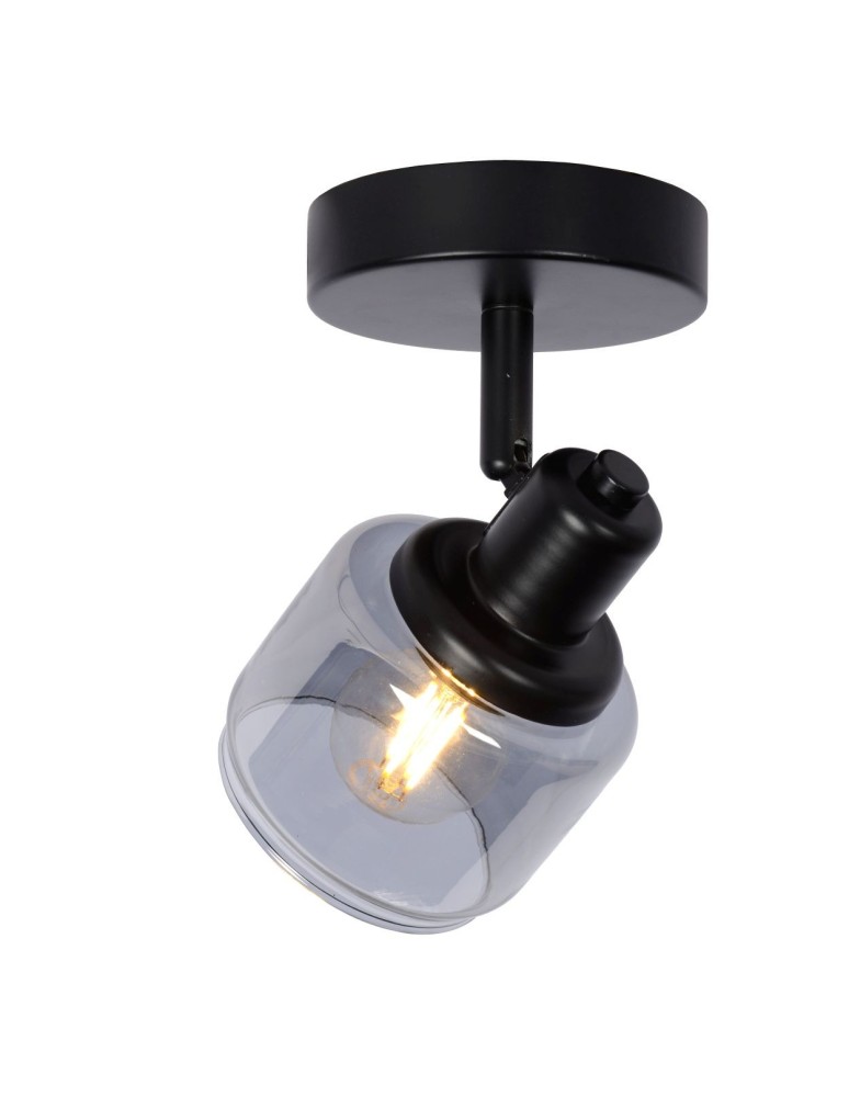 Lucide BJORN Ścienna Reflektorowa E14 1x40W Czarny/Szary 77979/01/30