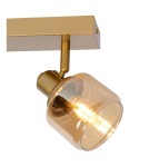 Lampy sufitowe regulowane - spoty - Lucide BJORN Sufitowa Reflektorowa E14 2x40W Złoty Matowy/Mosiądz 77979/02/02 - product 5