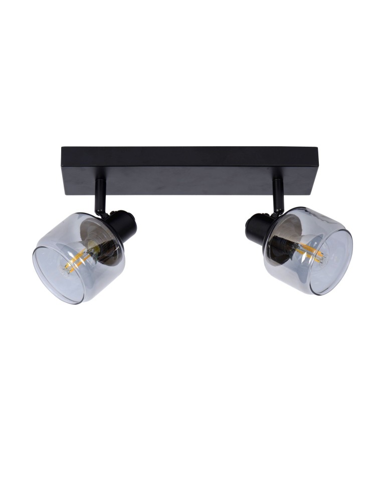 Lucide BJORN Sufitowa Reflektorowa E14 2x40W Czarny/Szary 77979/02/30