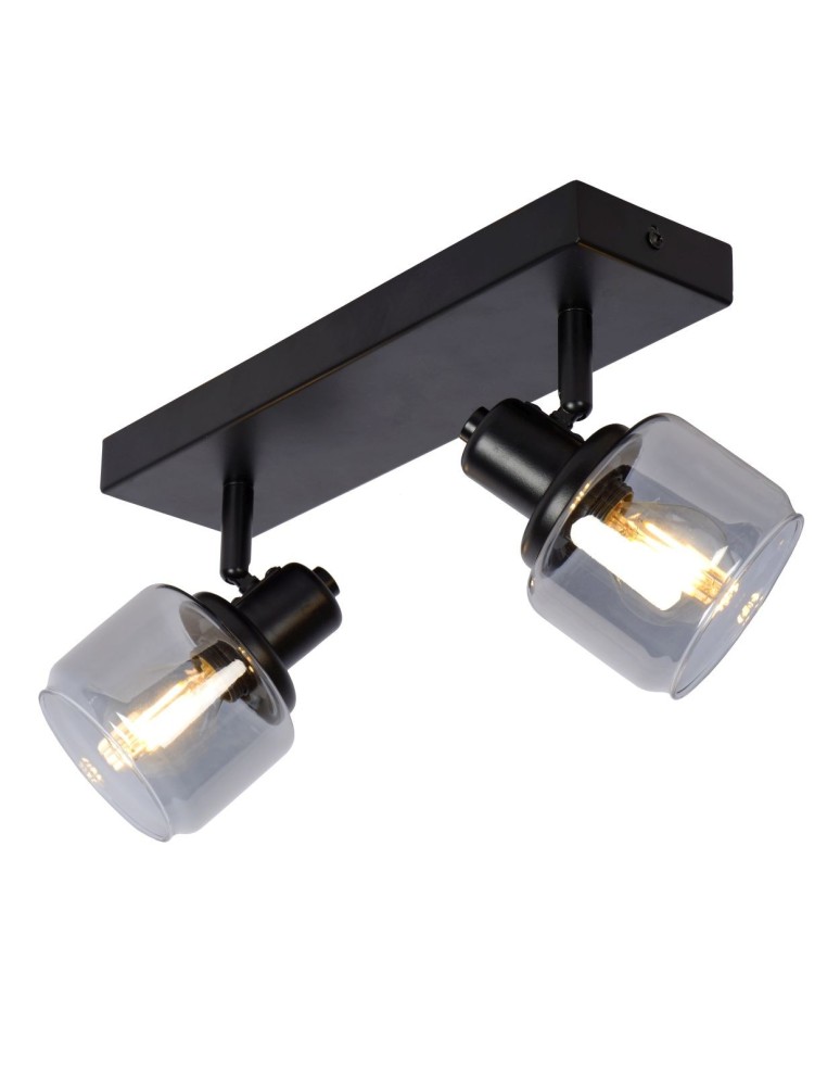 Lucide BJORN Sufitowa Reflektorowa E14 2x40W Czarny/Szary 77979/02/30