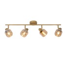 Lampy sufitowe regulowane - spoty - Lucide BJORN Sufitowa Reflektorowa E14 4x40W Złoty Matowy/Mosiądz 77979/04/02 - produkt 1