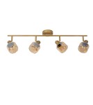 Lampy sufitowe regulowane - spoty - Lucide BJORN Sufitowa Reflektorowa E14 4x40W Złoty Matowy/Mosiądz 77979/04/02 - produkt 2