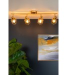 Lampy sufitowe regulowane - spoty - Lucide BJORN Sufitowa Reflektorowa E14 4x40W Złoty Matowy/Mosiądz 77979/04/02 - produkt 4