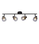 Lampy sufitowe regulowane - spoty - Lucide BJORN Sufitowa Reflektorowa E14 4x40W Czarny/Szary 77979/04/30 - product 1
