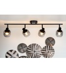 Lampy sufitowe regulowane - spoty - Lucide BJORN Sufitowa Reflektorowa E14 4x40W Czarny/Szary 77979/04/30 - product 3