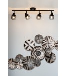 Lampy sufitowe regulowane - spoty - Lucide BJORN Sufitowa Reflektorowa E14 4x40W Czarny/Szary 77979/04/30 - product 4