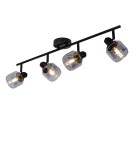 Lampy sufitowe regulowane - spoty - Lucide BJORN Sufitowa Reflektorowa E14 4x40W Czarny/Szary 77979/04/30 - product 7