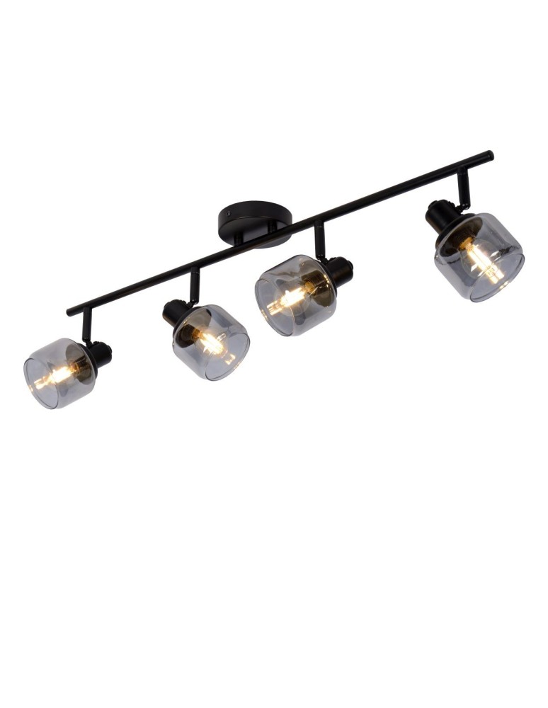 Lucide BJORN Sufitowa Reflektorowa E14 4x40W Czarny/Szary 77979/04/30