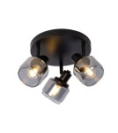 Lampy sufitowe regulowane - spoty - Lucide BJORN Sufitowa Reflektorowa E14 3x40W Czarny/Szary 77979/13/30 - product 1