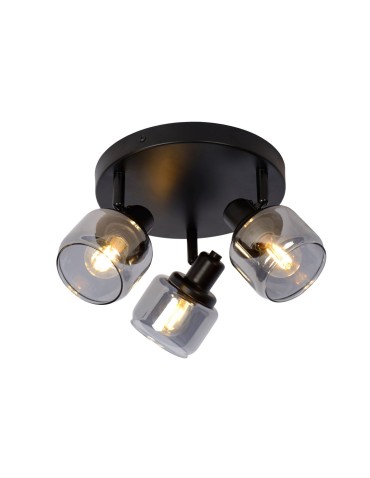 Lucide BJORN Sufitowa Reflektorowa E14 3x40W Czarny/Szary 77979/13/30