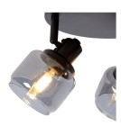 Lampy sufitowe regulowane - spoty - Lucide BJORN Sufitowa Reflektorowa E14 3x40W Czarny/Szary 77979/13/30 - product 5