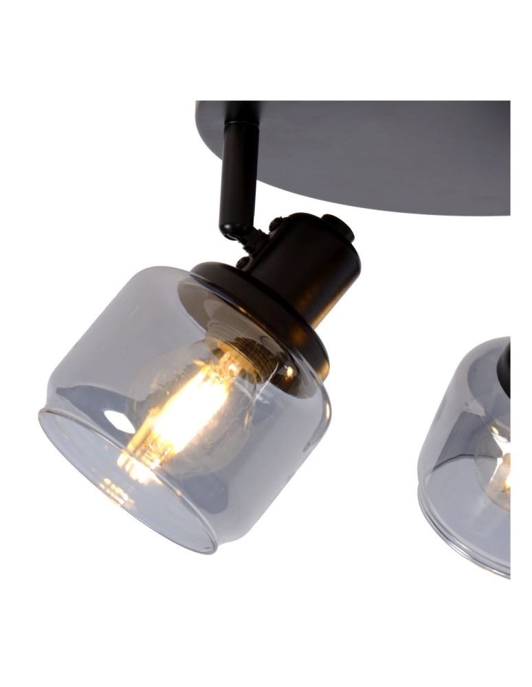 Lucide BJORN Sufitowa Reflektorowa E14 3x40W Czarny/Szary 77979/13/30