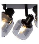 Lampy sufitowe regulowane - spoty - Lucide BJORN Sufitowa Reflektorowa E14 3x40W Czarny/Szary 77979/13/30 - product 6