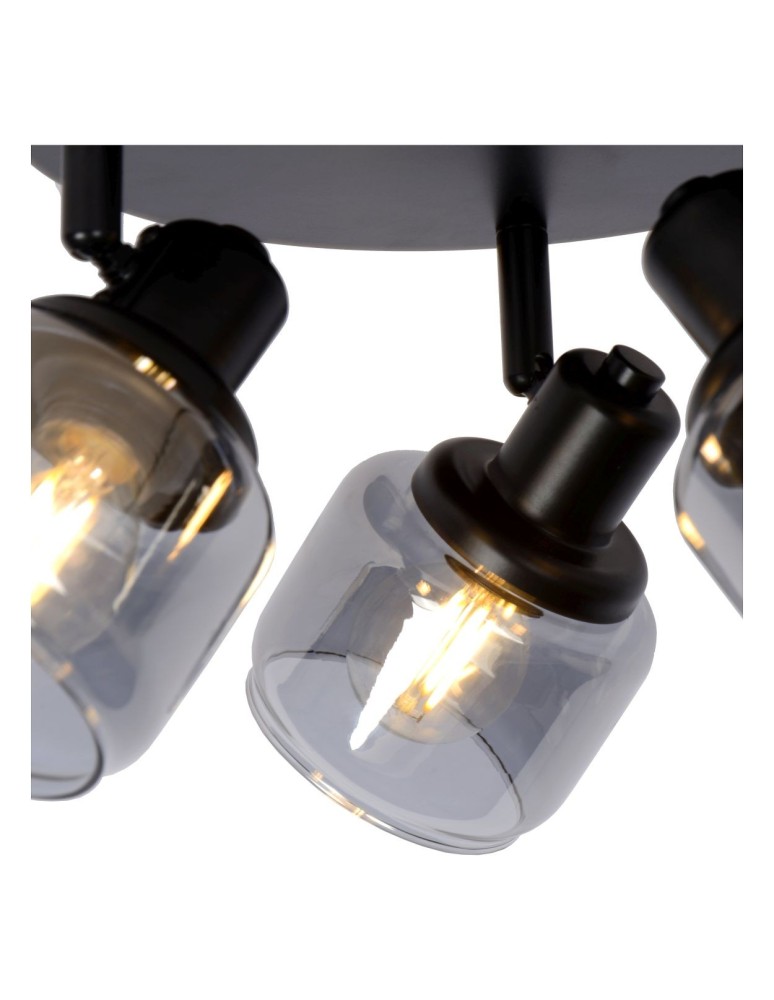Lucide BJORN Sufitowa Reflektorowa E14 3x40W Czarny/Szary 77979/13/30