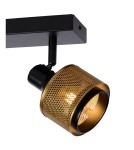 Lampy sufitowe regulowane - spoty - Lucide RAFA Sufitowa Reflektorowa E14 2x40W Czarny/Złoty Matowy/Mosiądz 77980/02/30 - produkt 5
