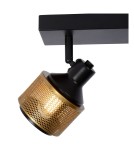 Lampy sufitowe regulowane - spoty - Lucide RAFA Sufitowa Reflektorowa E14 2x40W Czarny/Złoty Matowy/Mosiądz 77980/02/30 - produkt 6