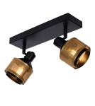 Lampy sufitowe regulowane - spoty - Lucide RAFA Sufitowa Reflektorowa E14 2x40W Czarny/Złoty Matowy/Mosiądz 77980/02/30 - produkt 7