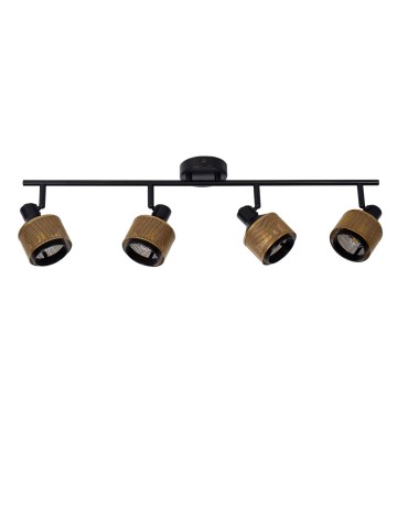 Lucide RAFA Sufitowa Reflektorowa E14 4x40W Czarny/Złoty Matowy/Mosiądz 77980/04/30 - product 2